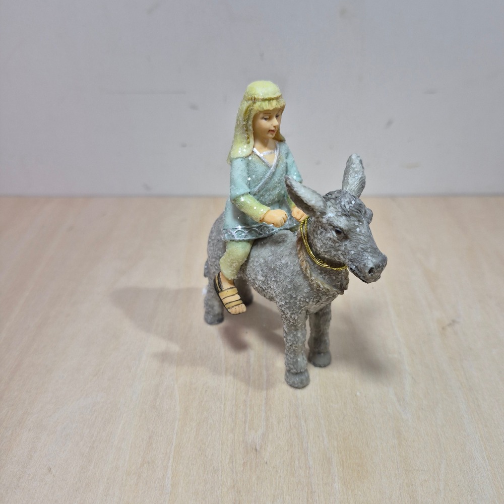 Hawthorne Village Peace on Earth Nativity Girl on Donkey Figurine 14-01283-013A‎